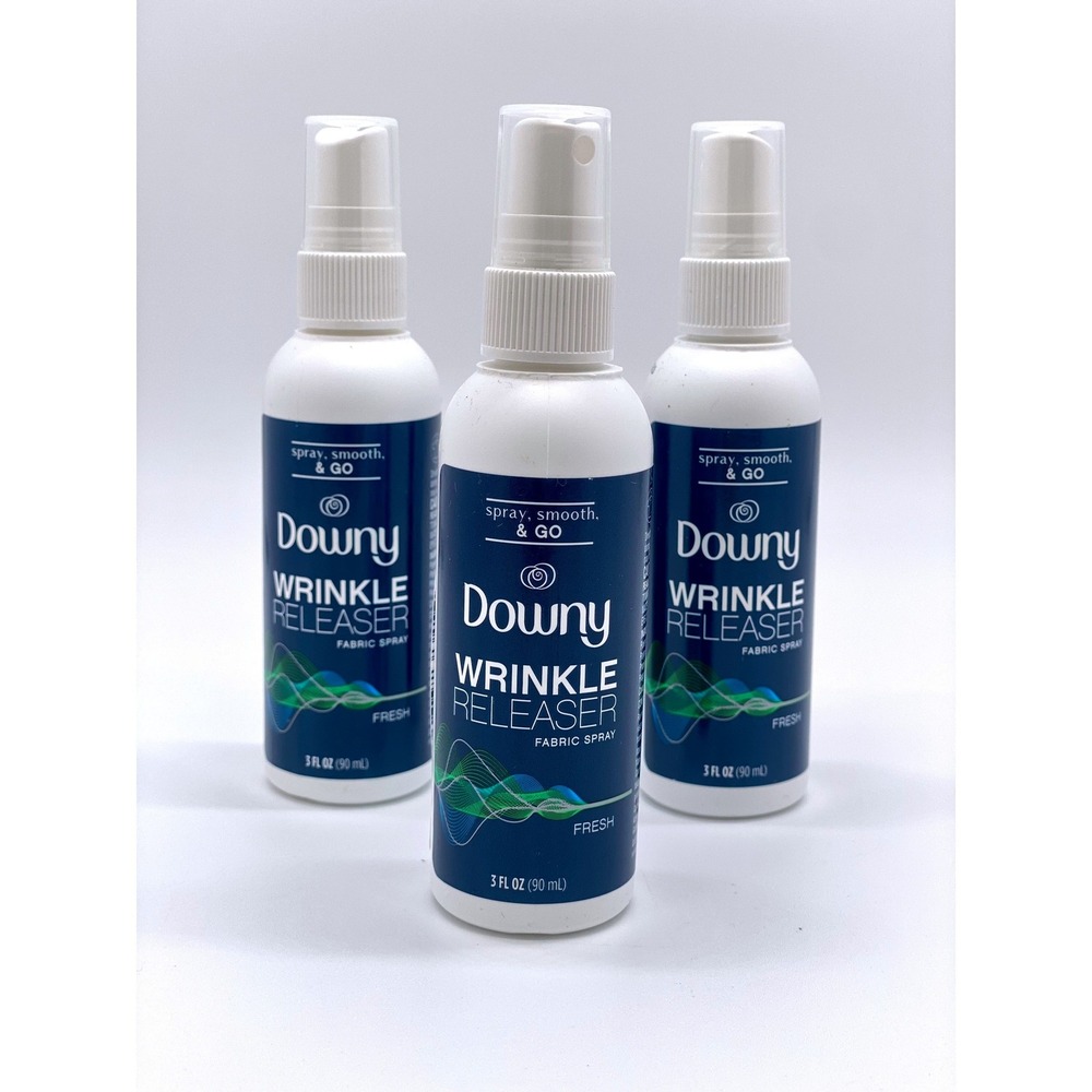 Downy Wrinkle Releaser Plus Travel Size Fresh Scent 3oz Spray Bottles Lot of 3